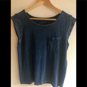 Loft indigo muscle t-shirt